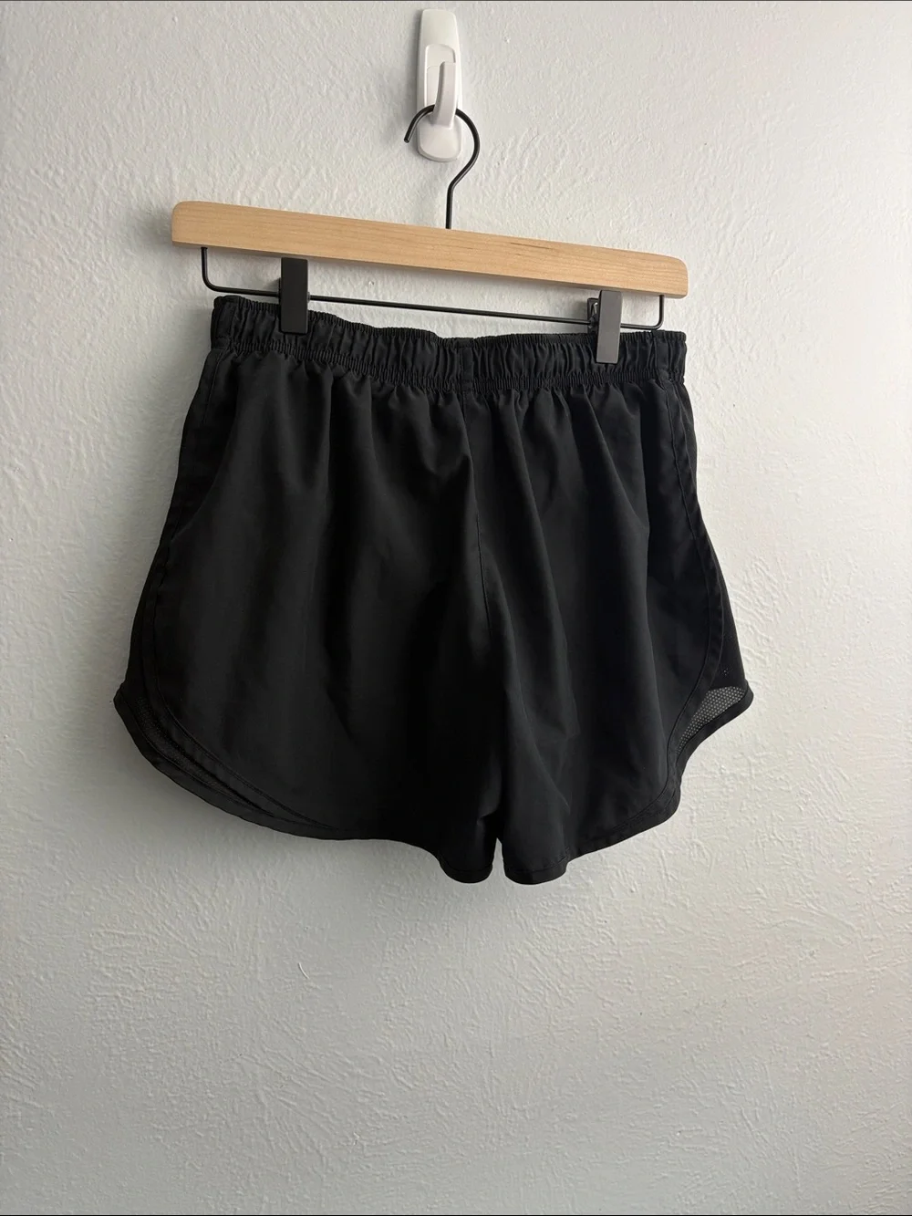 Woman’s Nike Black Athletic Running Shorts with Reflective Swoosh